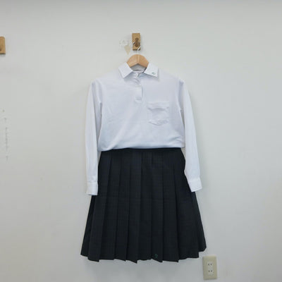 【中古】大阪府 盾津中学校 女子制服 2点（シャツ・スカート）sf017299