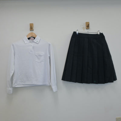 【中古】大阪府 盾津中学校 女子制服 2点（シャツ・スカート）sf017299