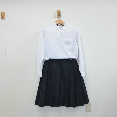 【中古】大阪府 盾津中学校 女子制服 2点（シャツ・スカート）sf017300