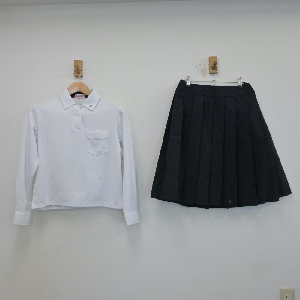 【中古】大阪府 盾津中学校 女子制服 2点（シャツ・スカート）sf017300