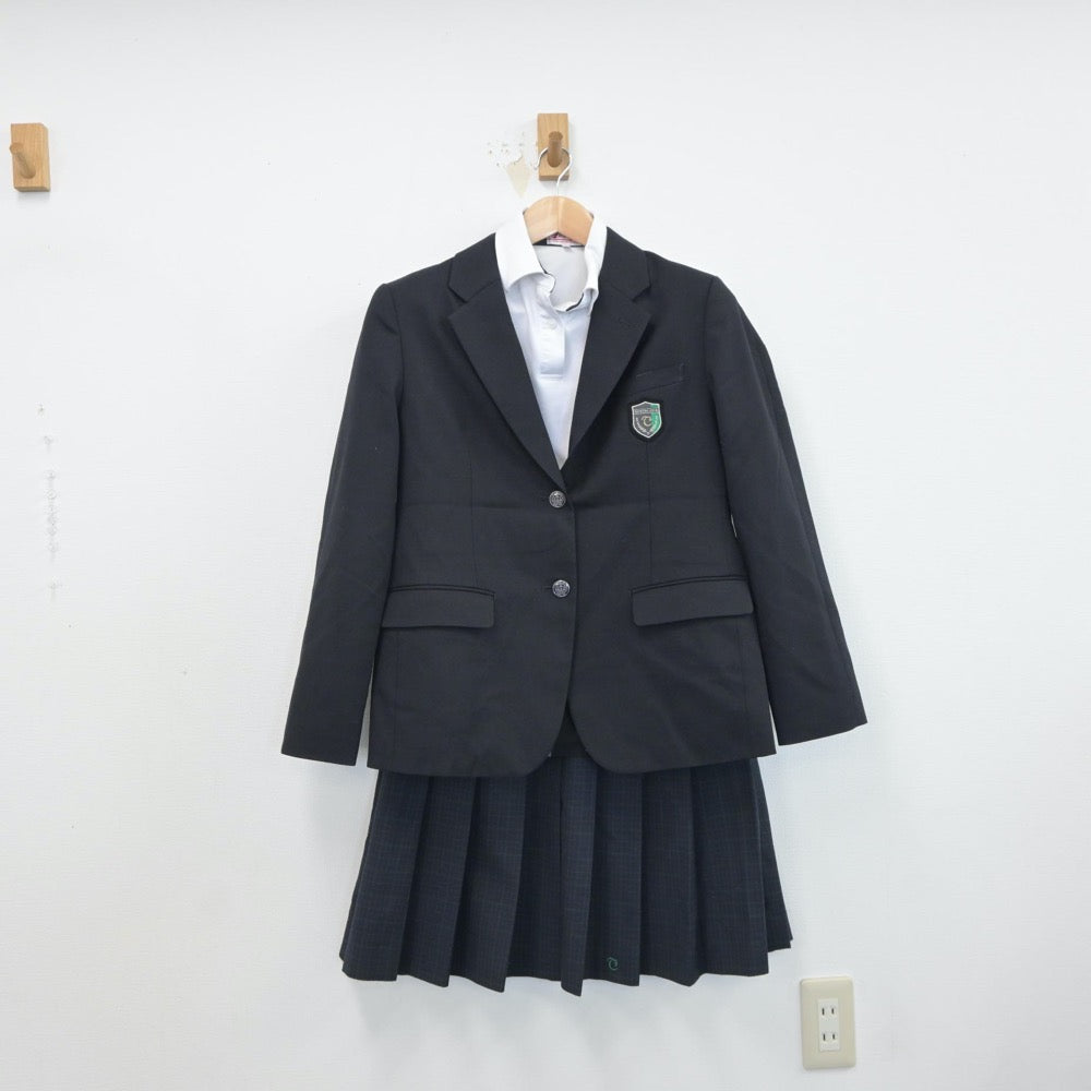 【中古】大阪府 盾津中学校 女子制服 3点（ブレザー・シャツ・スカート）sf017301