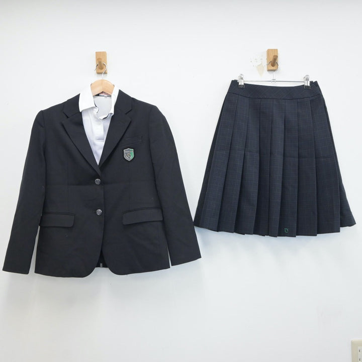 【中古】大阪府 盾津中学校 女子制服 3点（ブレザー・シャツ・スカート）sf017301