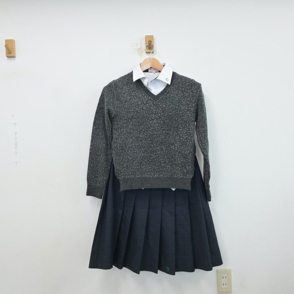 【中古】大阪府 盾津中学校 女子制服 4点（ブレザー・シャツ・ニット・スカート）sf017302