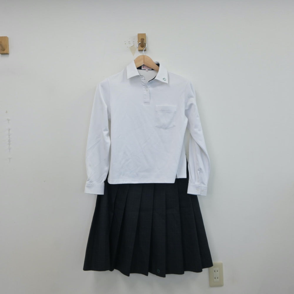 中古制服】大阪府 盾津中学校 女子制服 4点（ブレザー・シャツ・ニット