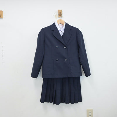 【中古】佐賀県 国見中学校 女子制服 4点（ブレザー・シャツ・ベスト・スカート）sf017312