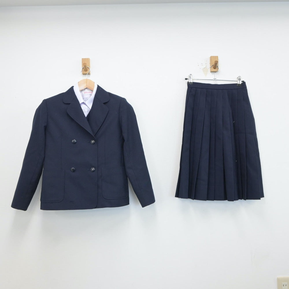 【中古】佐賀県 国見中学校 女子制服 4点（ブレザー・シャツ・ベスト・スカート）sf017312