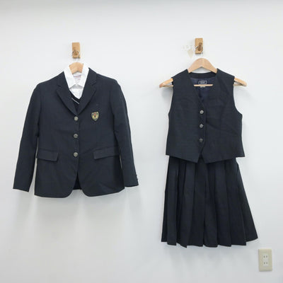 【中古】埼玉県 栄東高等学校 女子制服 5点（ブレザー・シャツ・ベスト・ニット・スカート）sf017314