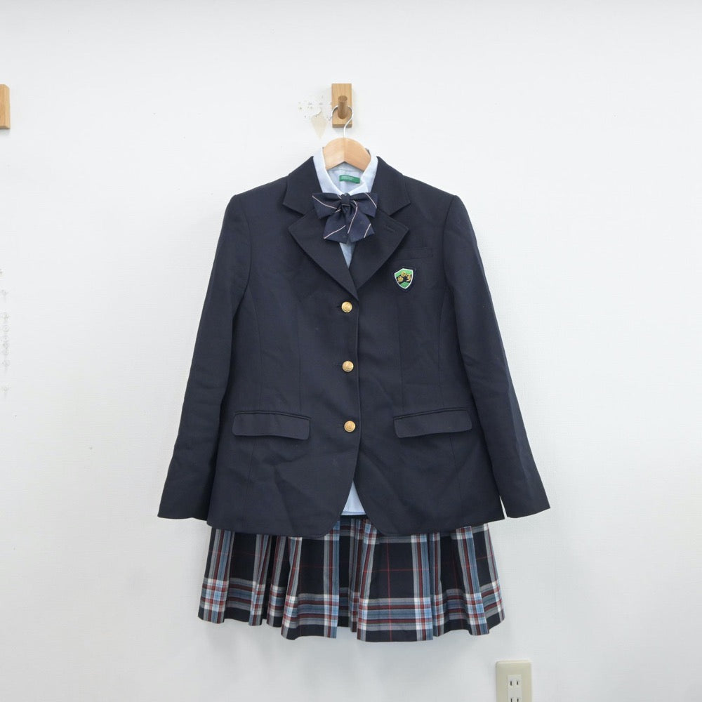 【中古】大阪府 四條畷学園中学校 女子制服 5点（ブレザー・シャツ・スカート）sf017318