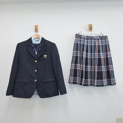 【中古】大阪府 四條畷学園中学校 女子制服 5点（ブレザー・シャツ・スカート）sf017318