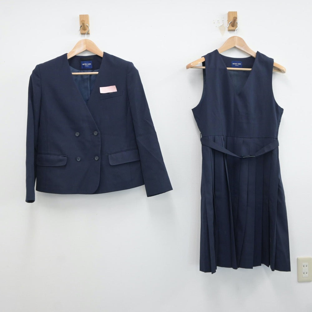 【中古】福岡県 田原中学校 女子制服 2点（ブレザー・ジャンパースカート）sf017328