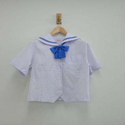 【中古】鹿児島県 種子島中学校 女子制服 3点（セーラー服・スカート）sf017329