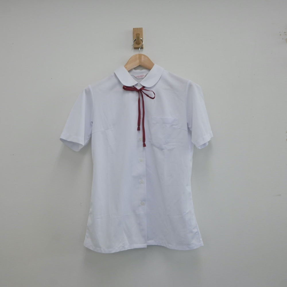 【中古】福岡県 田原中学校 女子制服 3点（シャツ・ジャンパースカート）sf017330