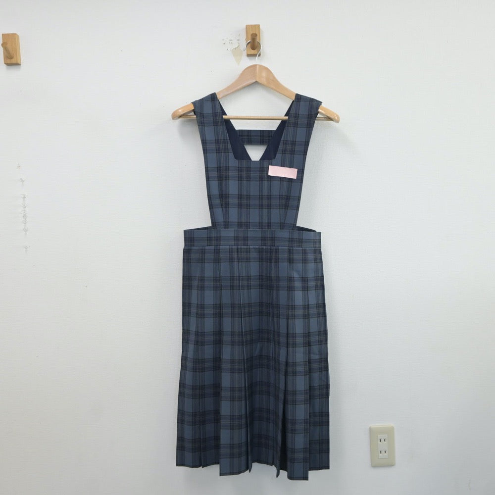 【中古】福岡県 田原中学校 女子制服 3点（シャツ・ジャンパースカート）sf017330