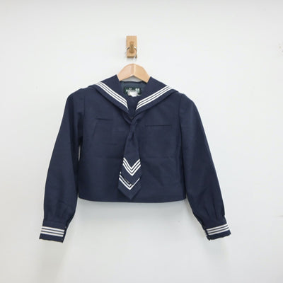 【中古】神奈川県 田島中学校 女子制服 3点（セーラー服・ジャンパースカート）sf017338