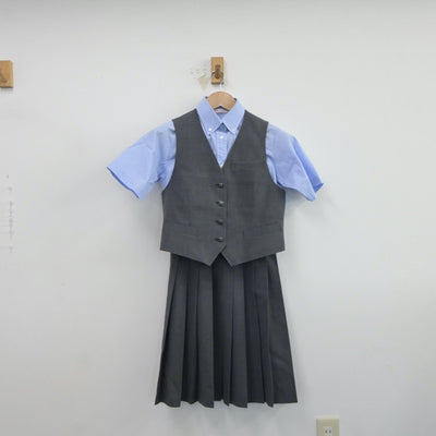 【中古】埼玉県 東京農業大学第三高等学校 女子制服 3点（シャツ・ベスト・スカート）sf017341