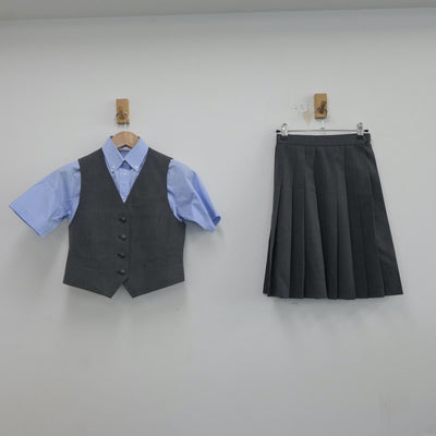 【中古】埼玉県 東京農業大学第三高等学校 女子制服 3点（シャツ・ベスト・スカート）sf017341