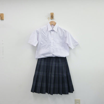 【中古】神奈川県 幸高等学校 女子制服 2点（シャツ・スカート）sf017346