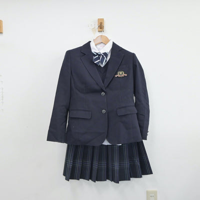 【中古】神奈川県 幸高等学校 女子制服 5点（ブレザー・シャツ・ニット・スカート）sf017347