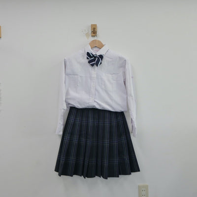 【中古】神奈川県 幸高等学校 女子制服 5点（ブレザー・シャツ・ニット・スカート）sf017347