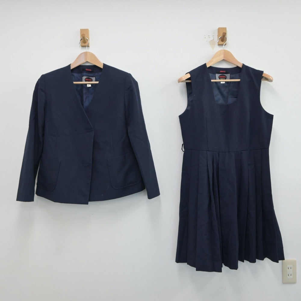 【中古】神奈川県 南中学校 女子制服 2点（ブレザー・ジャンパースカート）sf017351