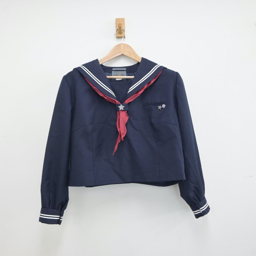 【中古】埼玉県 大井西中学校 女子制服 4点（セーラー服・スカート）sf017353