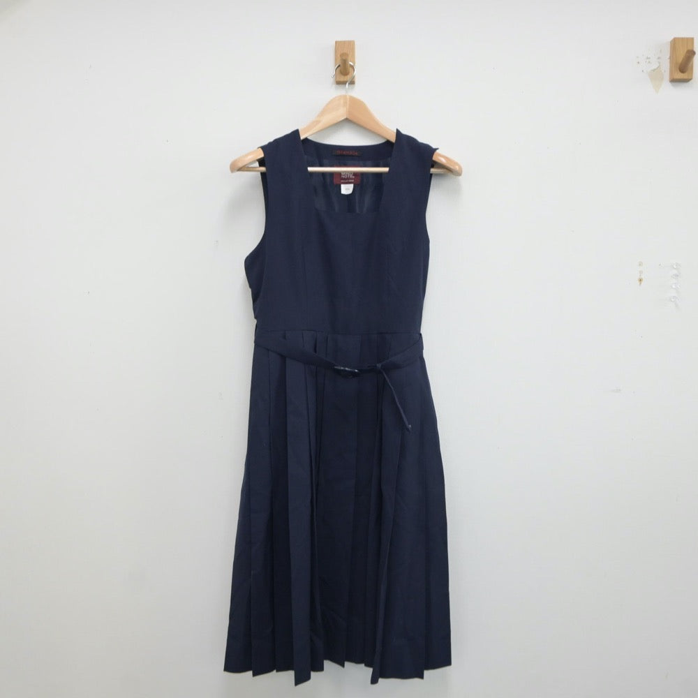 【中古】東京都 奥戸中学校 女子制服 2点（シャツ・ジャンパースカート）sf017365