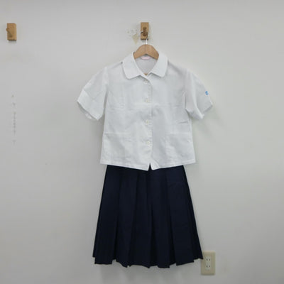 【中古】愛知県 豊田高等学校 女子制服 3点（シャツ・スカート）sf017368