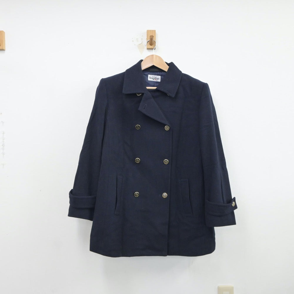 【中古】岡山県 倉敷中央高等学校 女子制服 1点（コート）sf017369