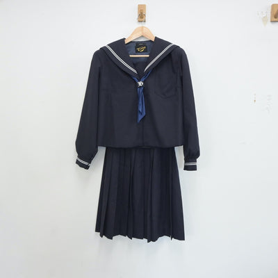 【中古】福井県 福井市立大東中学校 女子制服 3点（セーラー服・スカート）sf017380