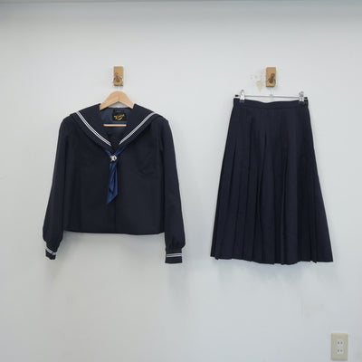 【中古】福井県 福井市立大東中学校 女子制服 3点（セーラー服・スカート）sf017380