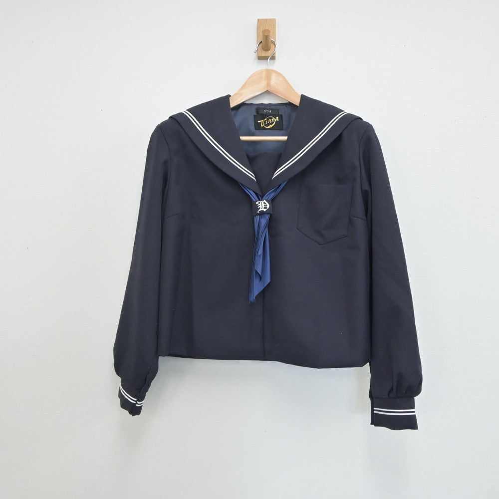 【中古】福井県 福井市立大東中学校 女子制服 3点（セーラー服・スカート）sf017380