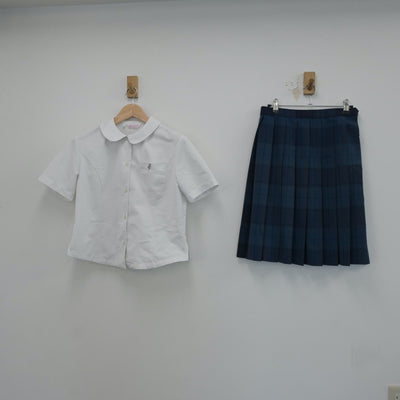 【中古】福岡県 福岡女子高等学校 女子制服 3点（シャツ・スカート）sf017382