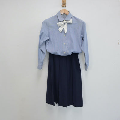 【中古】兵庫県 兵庫大学附属須磨の浦女子高校 女子制服 2点（シャツ・スカート）sf017384