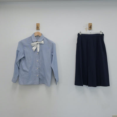 【中古】兵庫県 兵庫大学附属須磨の浦女子高校 女子制服 2点（シャツ・スカート）sf017384