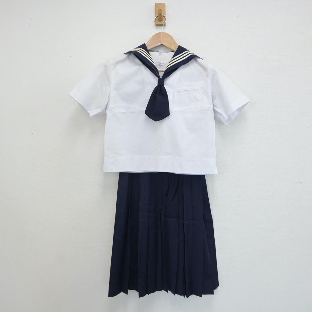 【中古】東京都 十文字高等学校 女子制服 2点（セーラー服・スカート）sf017391