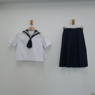 【中古】東京都 十文字高等学校 女子制服 2点（セーラー服・スカート）sf017391