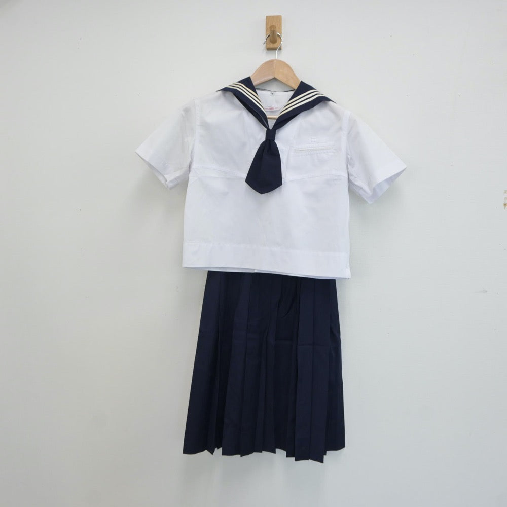 【中古】東京都 十文字高等学校 女子制服 2点（セーラー服・スカート）sf017392