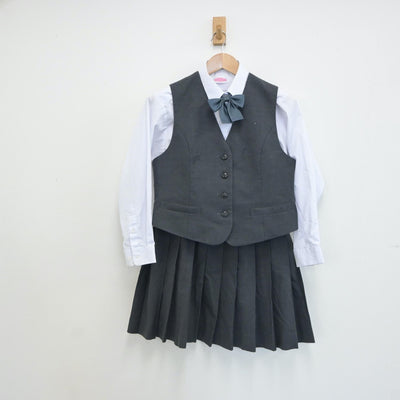 【中古】鹿児島県 鹿児島県立野田女子高等学校 女子制服 5点（ブレザー・シャツ・ベスト・スカート）sf017396