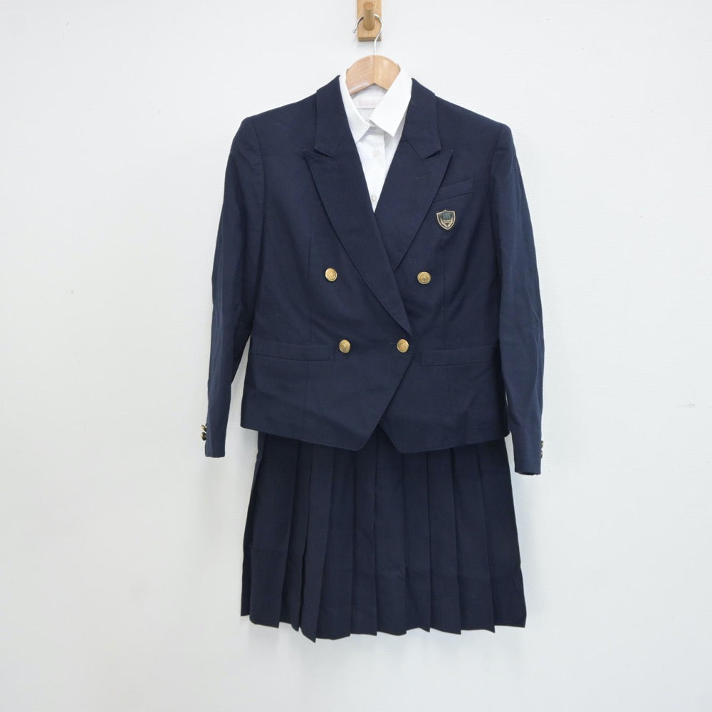 【中古】千葉県 千葉県立幕張総合高等学校 女子制服 3点（ブレザー・シャツ・スカート）sf017398