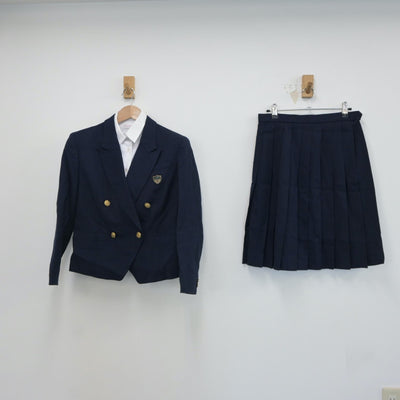 【中古】千葉県 千葉県立幕張総合高等学校 女子制服 3点（ブレザー・シャツ・スカート）sf017398