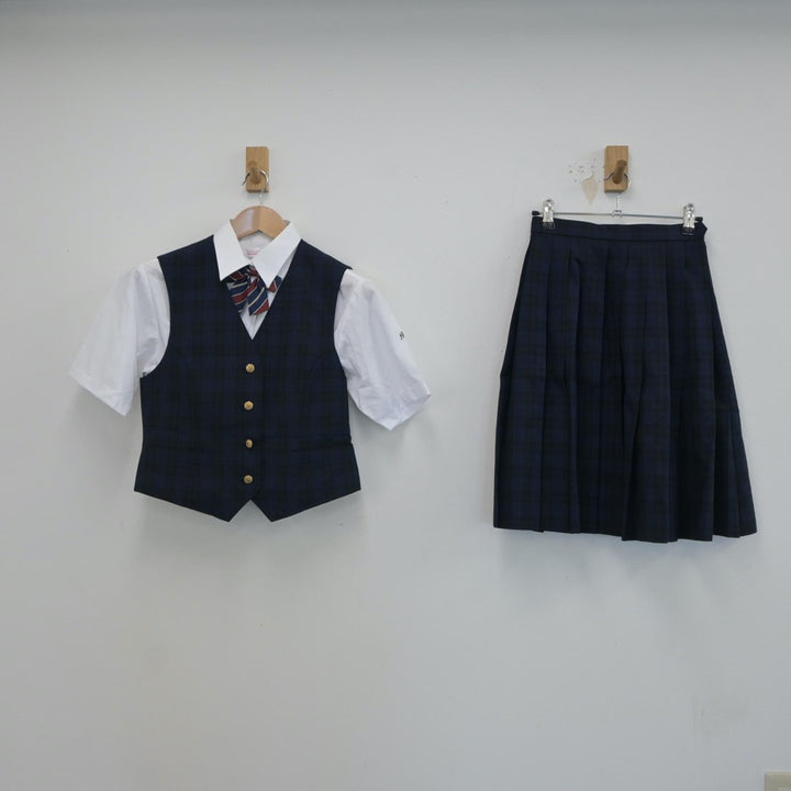 中古制服】千葉県 千葉県立幕張総合高等学校 女子制服 3点（シャツ・ベスト・スカート）sf017399【リサイクル学生服】 | 中古制服通販パレイド