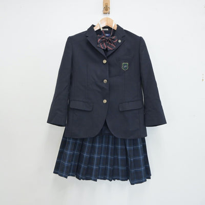 【中古】福岡県 福岡講倫館高等学校 女子制服 5点（ブレザー・ニット・スカート）sf017411