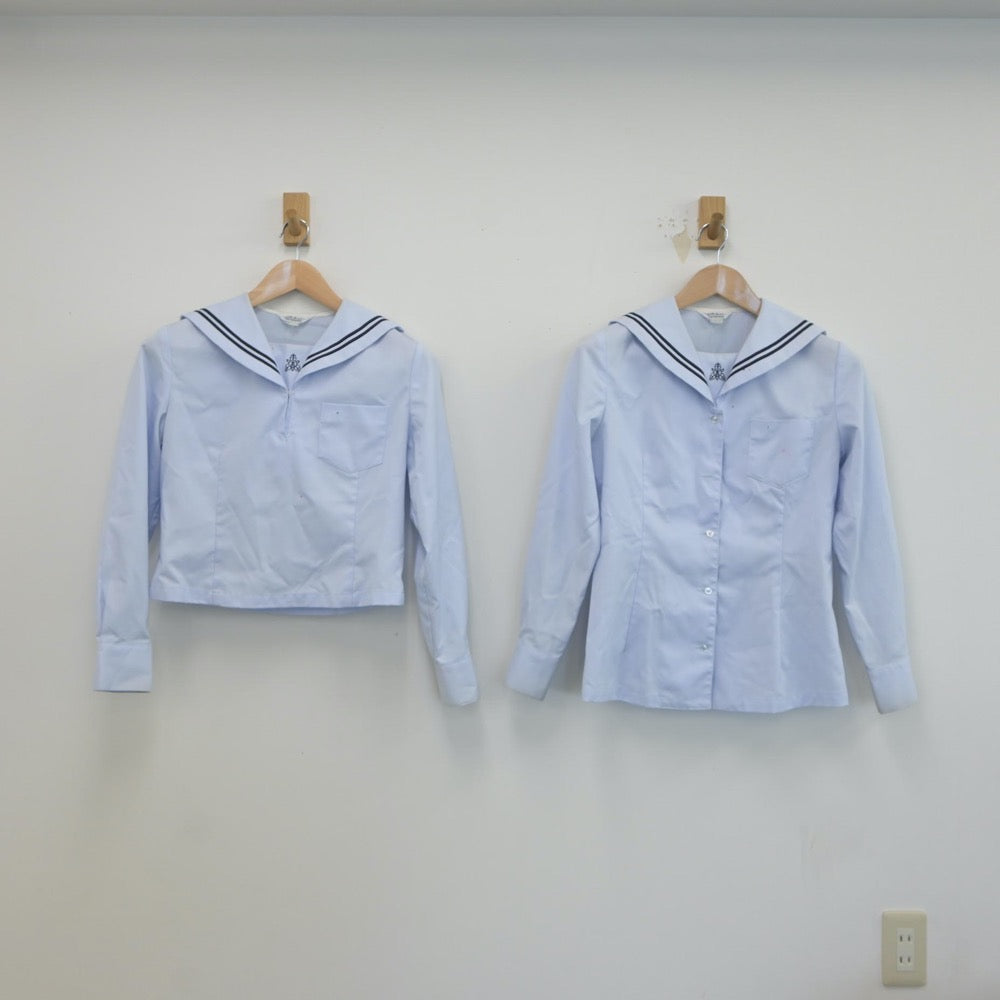 【中古】熊本県 熊本県立菊池高等学校 女子制服 3点（セーラー服・スカート）sf017423