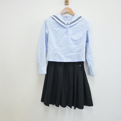 【中古】熊本県 熊本県立菊池高等学校 女子制服 4点（セーラー服・ベスト・ブレザー・スカート）sf017424