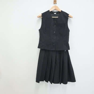 【中古】熊本県 熊本県立菊池高等学校 女子制服 4点（セーラー服・ベスト・ブレザー・スカート）sf017424