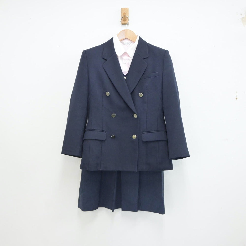 【中古】埼玉県 埼玉県立久喜高等学校 女子制服 5点（ブレザー・シャツ・ニット・スカート）sf017427