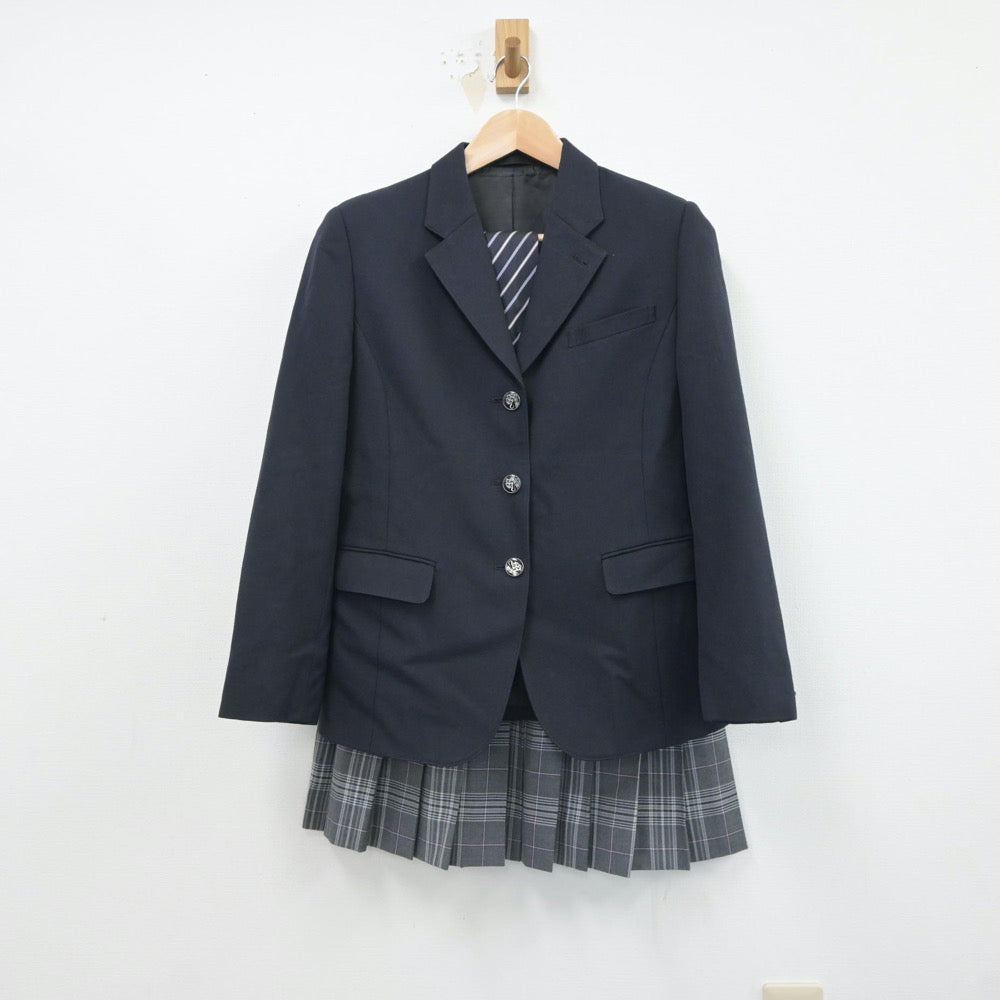 【中古】東京都 東京都立三鷹中等教育学校 女子制服 4点（ブレザー・ニット・スカート）sf017434