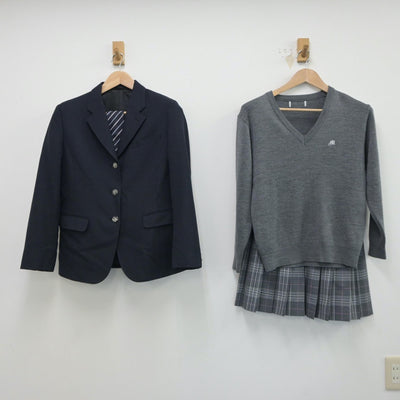 【中古】東京都 東京都立三鷹中等教育学校 女子制服 4点（ブレザー・ニット・スカート）sf017434