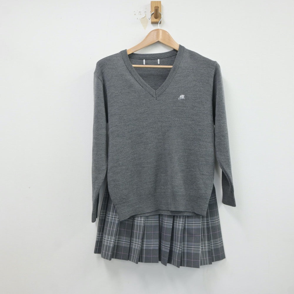 【中古】東京都 東京都立三鷹中等教育学校 女子制服 4点（ブレザー・ニット・スカート）sf017434