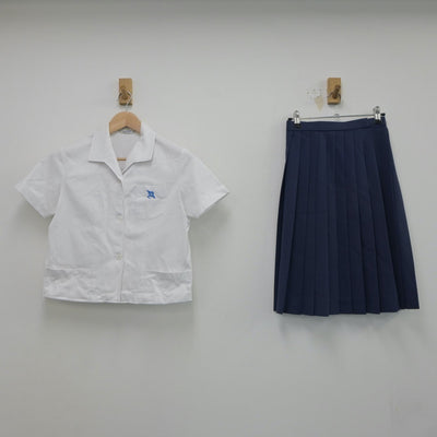 【中古】長崎県 長崎県立長崎北高等学校 女子制服 4点（シャツ・スカート）sf017440